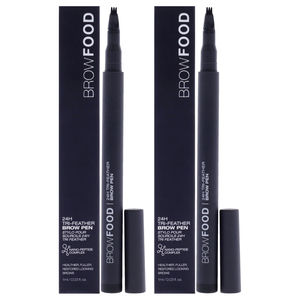 BrowFood 24H Tri Feather - Charcoal - Pack of 2 LashFood 0.03 oz Eyebrow Pencil